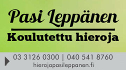 Leppänen Pasi, koulutettu hieroja logo
